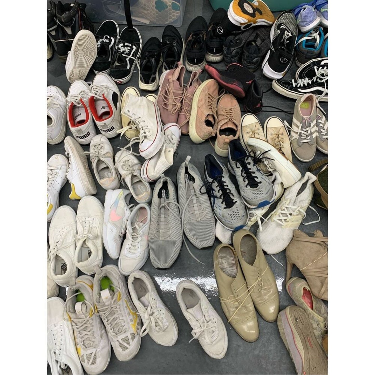 10 Pair Nike Adidas Vans Puma Brooks Gently Used Sneakers Wholesale Mixed Bundle