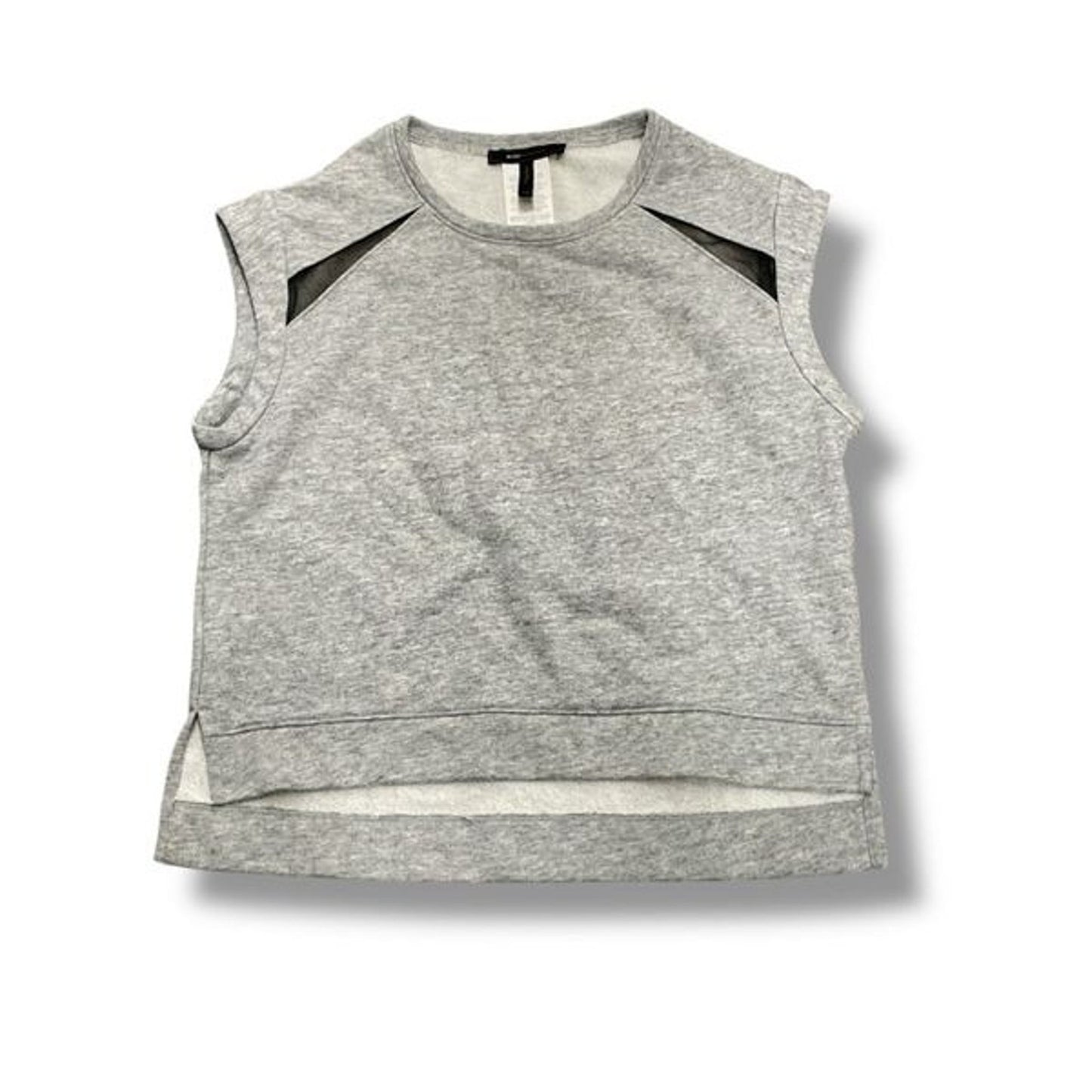 BCBG Maxazria Womens Sleeveless Athletic Cut Vented Performance Shirt Size XXS
