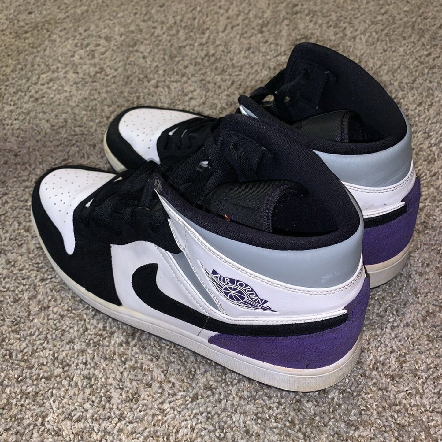 Size 12 - Nike Air Jordan 1 SE Mid Varsity Purple Sneakers Shoes