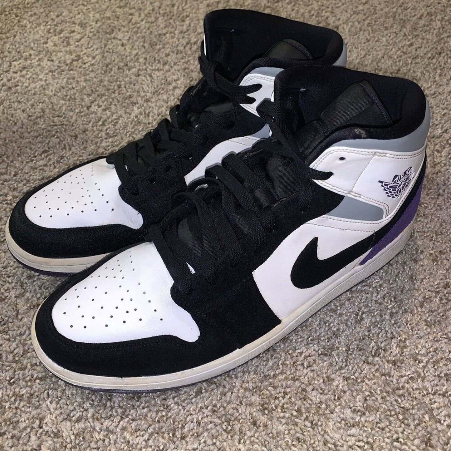 Size 12 - Nike Air Jordan 1 SE Mid Varsity Purple Sneakers Shoes