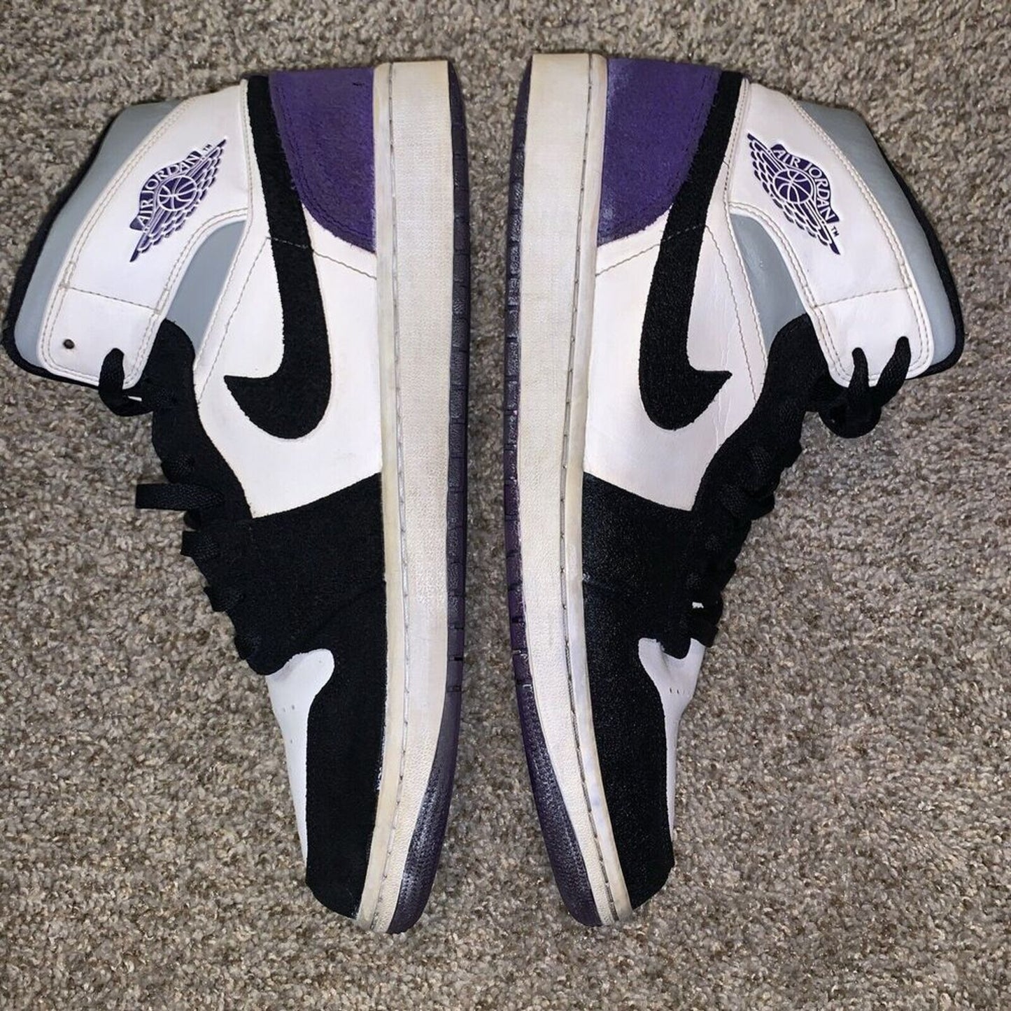 Size 12 - Nike Air Jordan 1 SE Mid Varsity Purple Sneakers Shoes