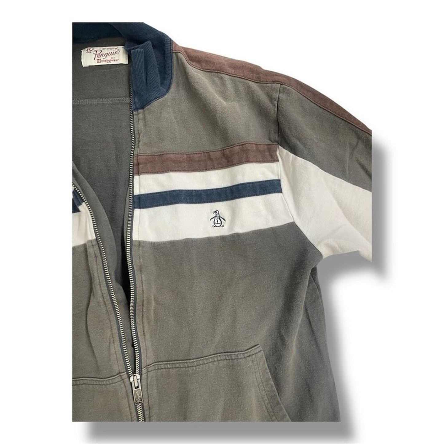 Mens Penguin Munsing Wear Full Zip Cardigan Jacket Size XL