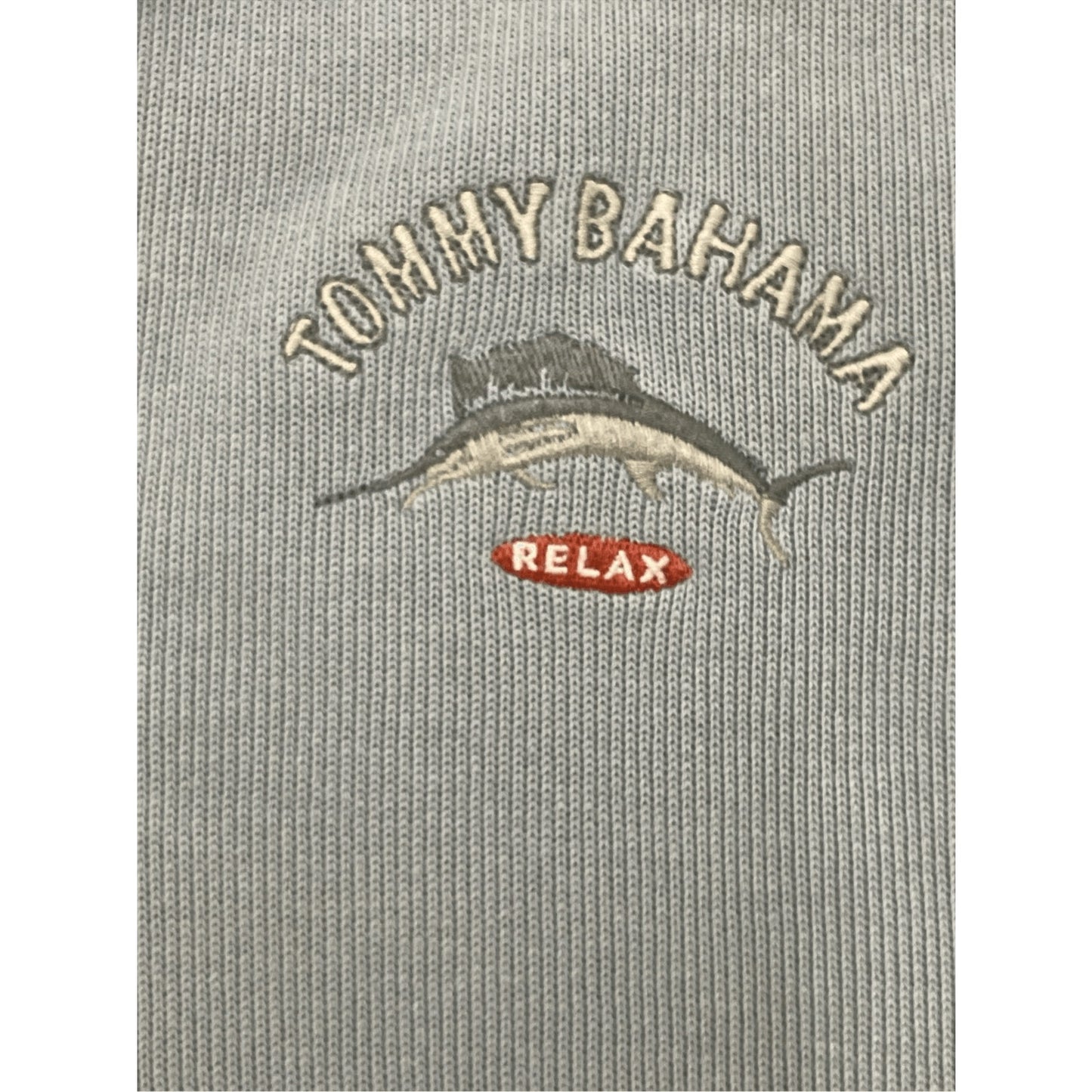 Tommy Bahama 3/4 Zip Pullover Light Blue Sweatshirt Size XL