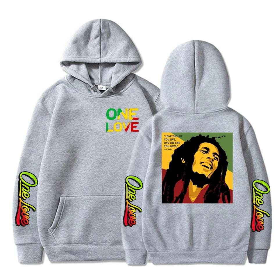 Bob Marley Legend Hoodie – Reggae One Love Graphic Sweatshirt for Men & Women