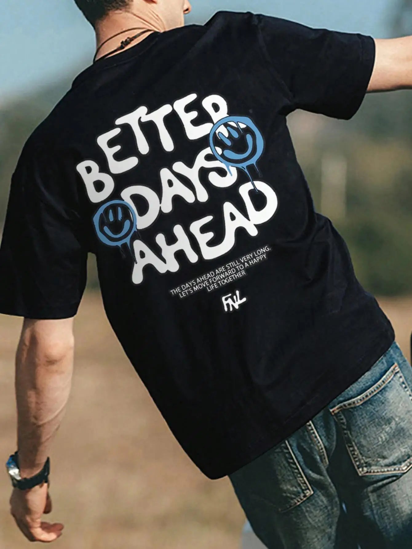 Better Days Ahead Graphic T-Shirt - Oversized Cotton Tee for Men & Women, Summer Loose Fit
