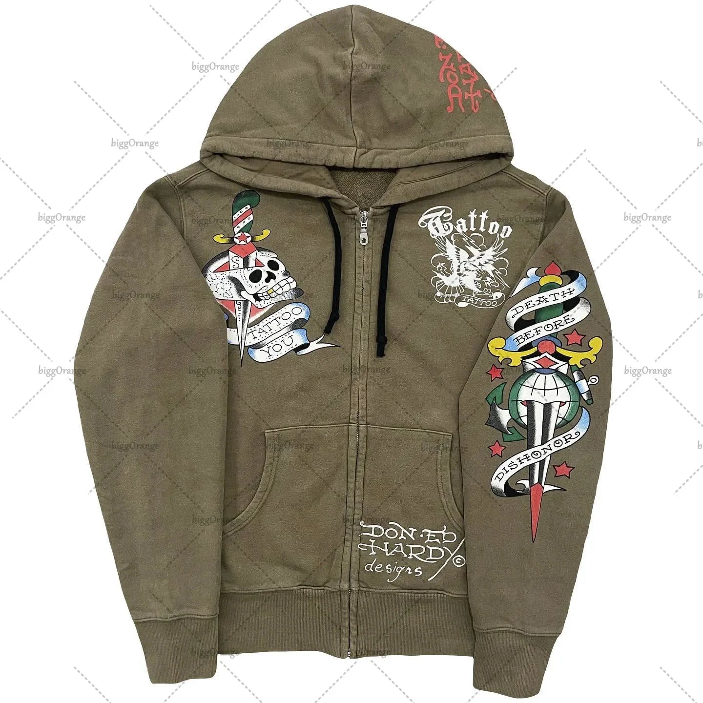 Women's Y2K Gothic Hoodie - Vintage Grunge Graphic Long Sleeve Harajuku Aesthetic Sweatshirt