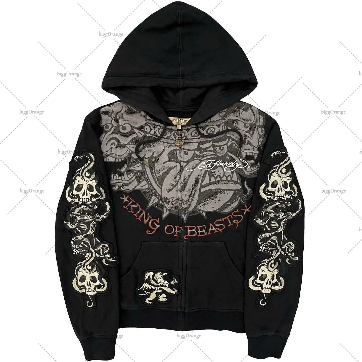 Women's Y2K Gothic Hoodie - Vintage Grunge Graphic Long Sleeve Harajuku Aesthetic Sweatshirt