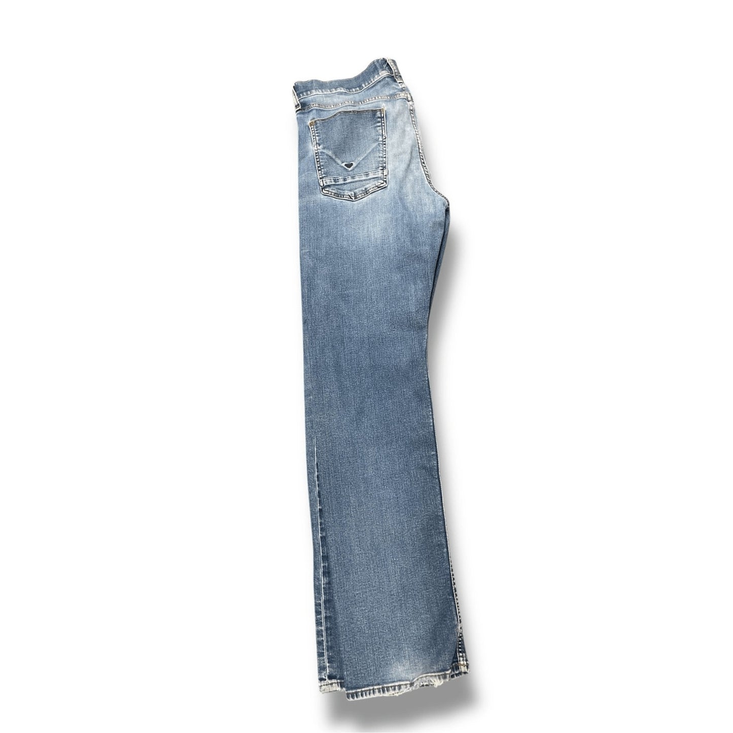 Hudson women’s Denim Blue Jeans Size 36 Byron Straight Zip Fly