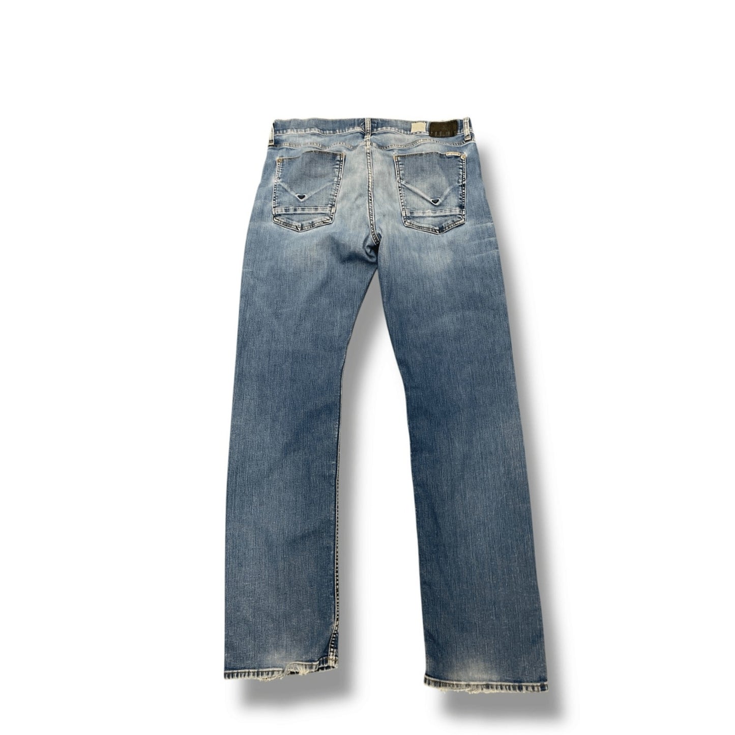 Hudson women’s Denim Blue Jeans Size 36 Byron Straight Zip Fly