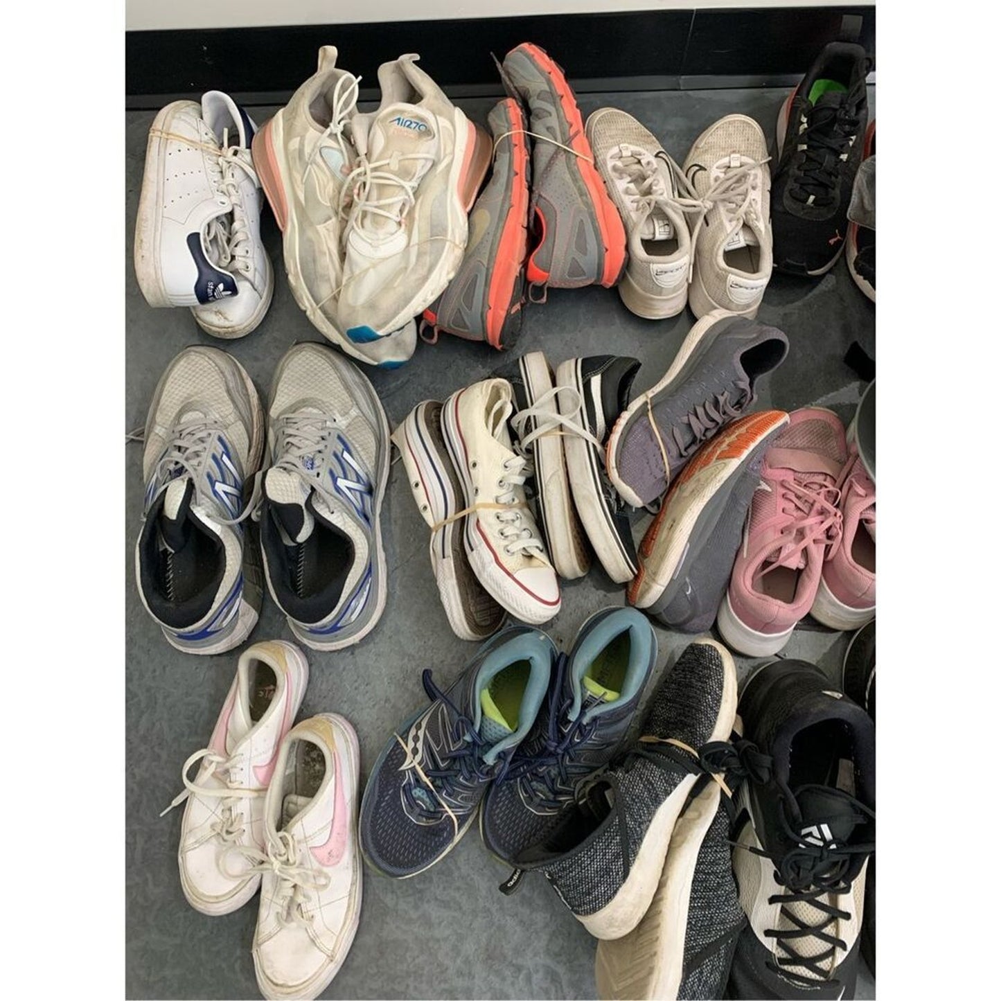 10 Pair Nike Adidas Vans Puma Brooks Gently Used Sneakers Wholesale Mixed Bundle
