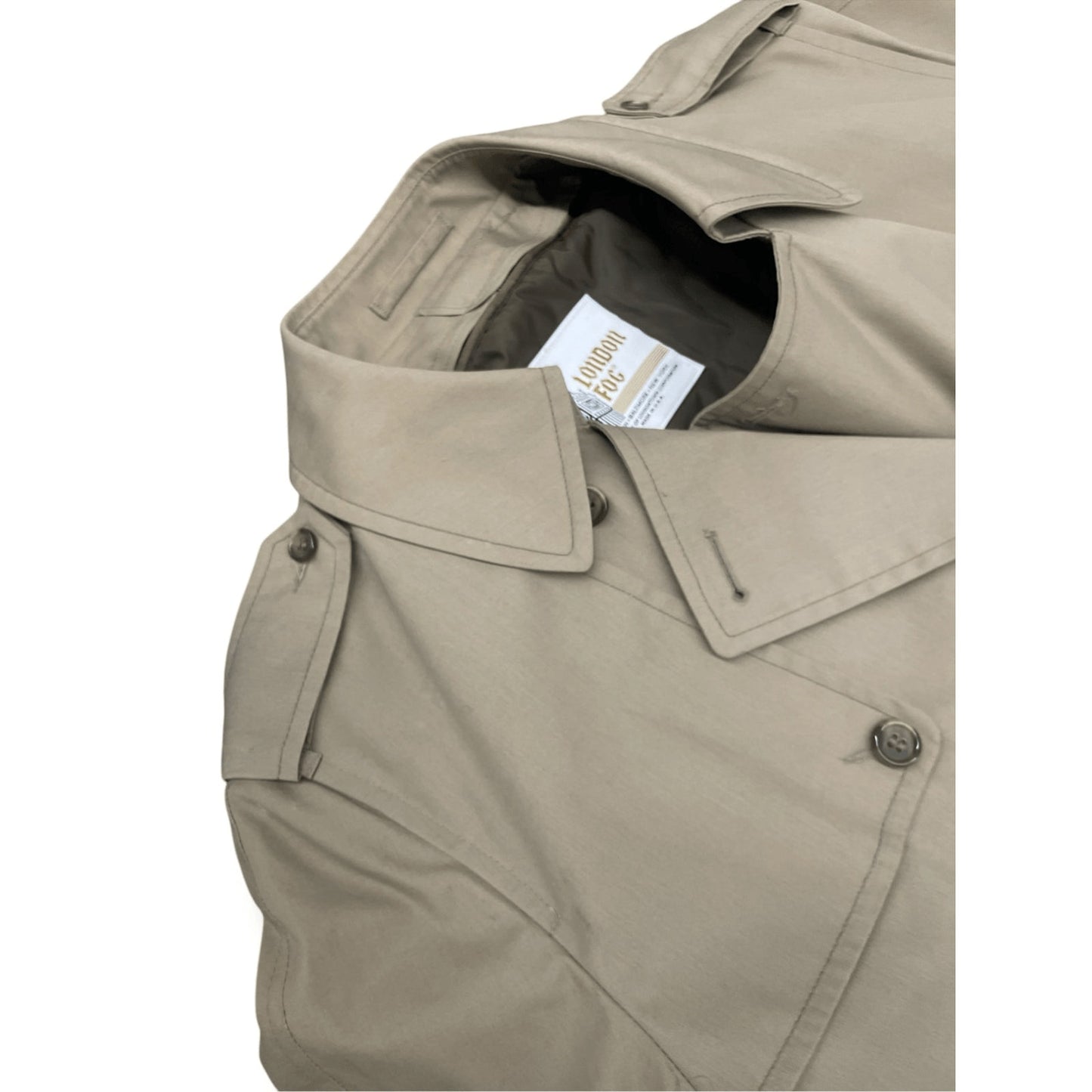 Vintage London Fog Snow Cloth Trench Coat Adult Size Large