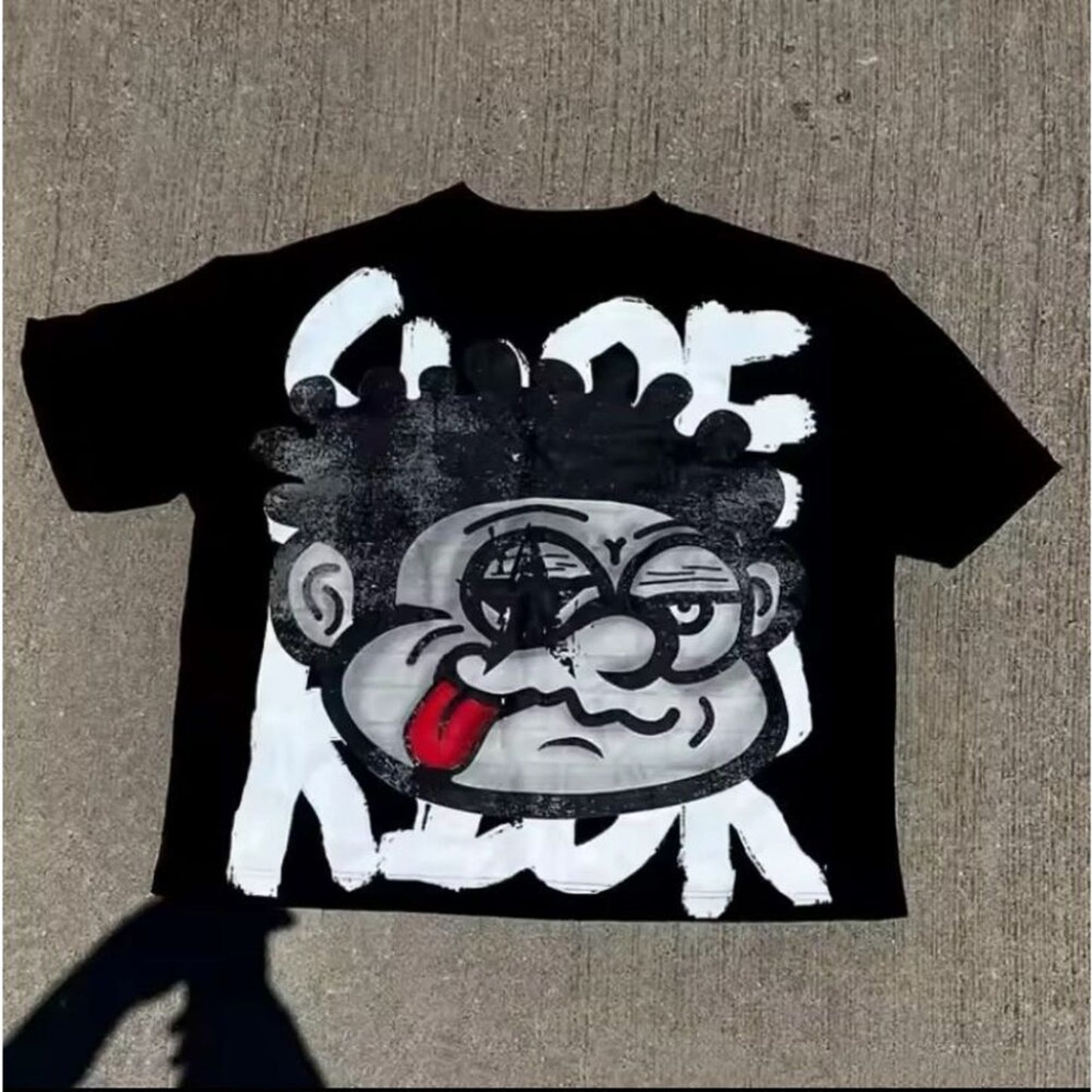 2pack Hip Hop Designer TShirt Crop Oversized size XL Black White