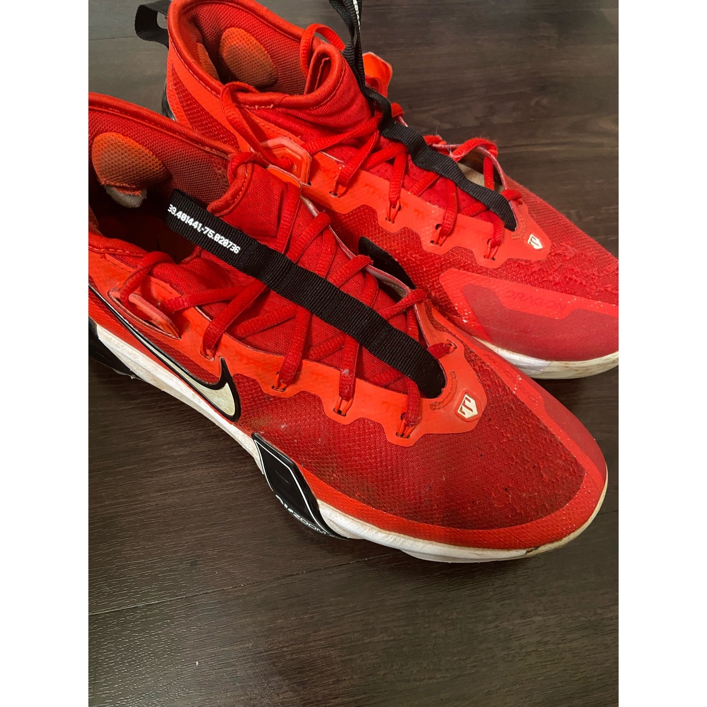 Men’s Nike Zoom Red Baseball Metal Cleats Size 9.5