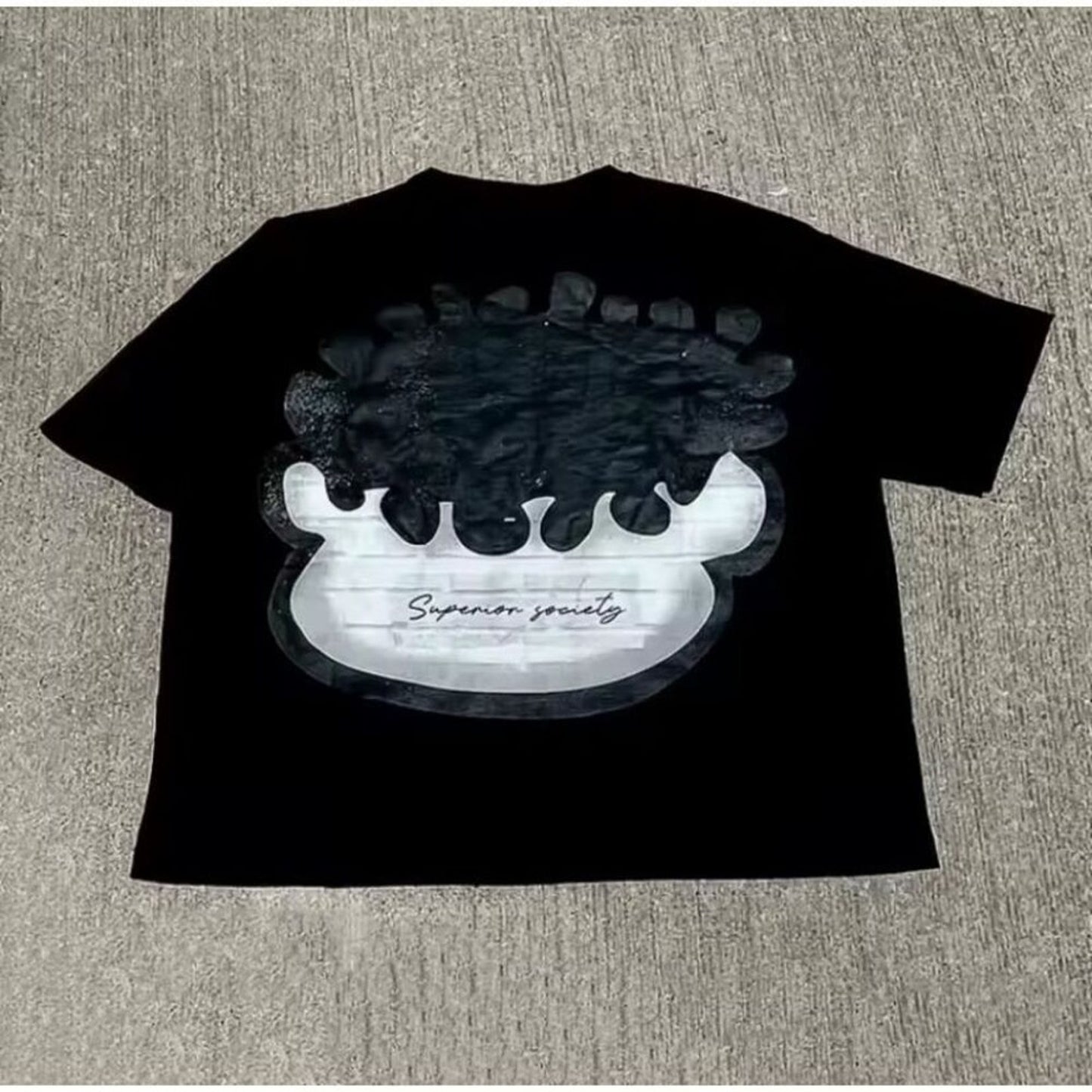 2pack Hip Hop Designer TShirt Crop Oversized size XL Black White