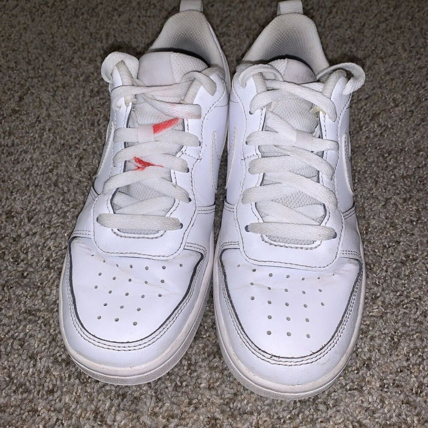 Nike Court Borough Low 2 (GS) Shoes Triple White BQ5448-100 Youth Big Kids 4Y