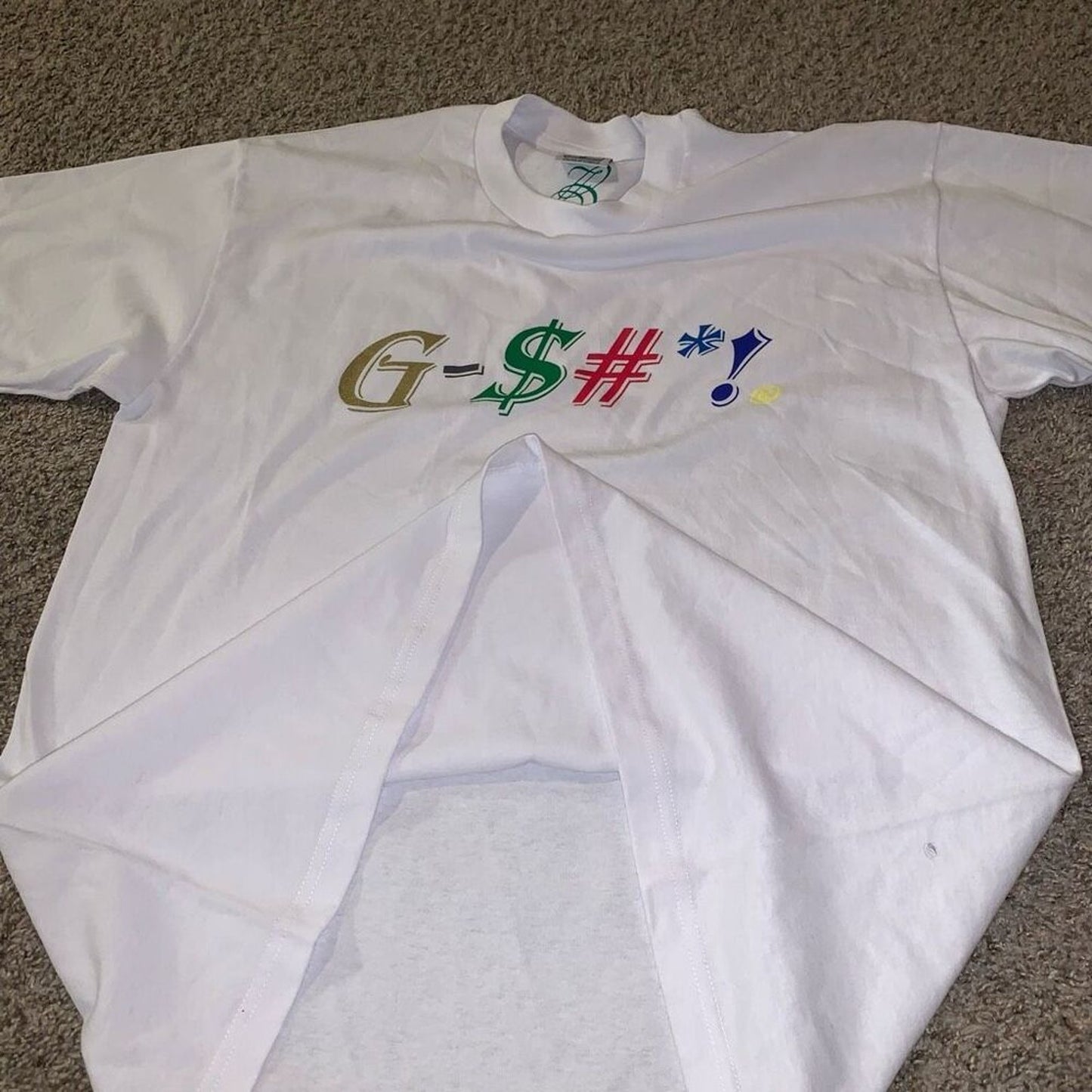 Men’s White Heavy Weight Graphic T-shirt 100% Cotton Size XL