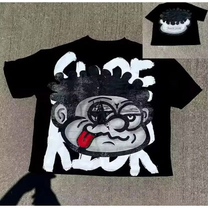 2pack Hip Hop Designer TShirt Crop Oversized size XL Black White