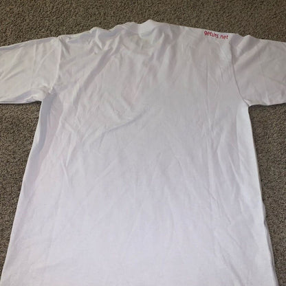 Men’s White Heavy Weight Graphic T-shirt 100% Cotton Size XL