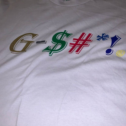Men’s White Heavy Weight Graphic T-shirt 100% Cotton Size XL