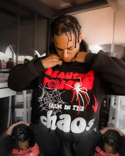 Y2K Harajuku Letter Print Hoodie – Loose-Fit Hip-Hop Punk Streetwear Sweatshirt