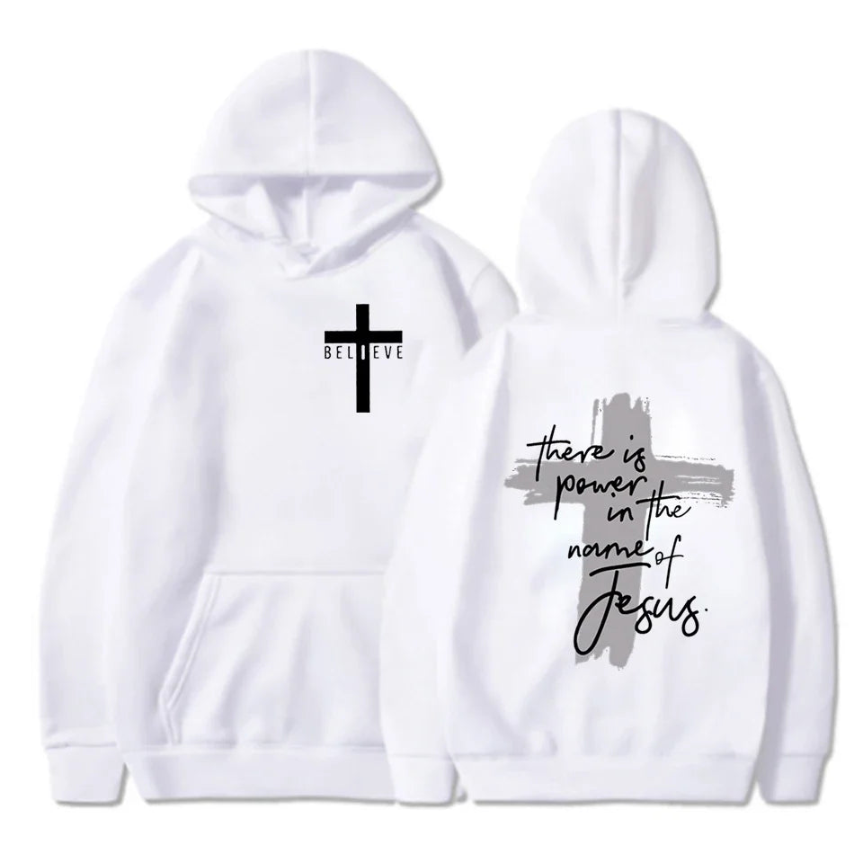 Power in the Name of Jesus Hoodie - Unisex Christian Faith Graphic Sweatshirt for Men & Women