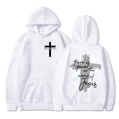 Power in the Name of Jesus Hoodie - Unisex Christian Faith Graphic Sweatshirt for Men & Women