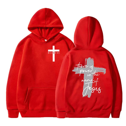 Power in the Name of Jesus Hoodie - Unisex Christian Faith Graphic Sweatshirt for Men & Women