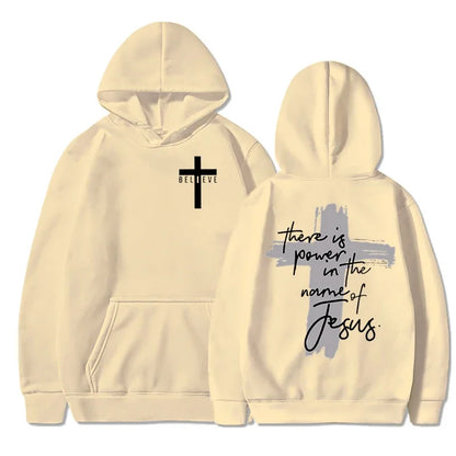 Power in the Name of Jesus Hoodie - Unisex Christian Faith Graphic Sweatshirt for Men & Women