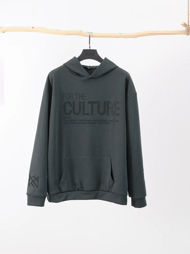 Y2K Women's Hoodie - Oversized Pullover with Big Pocket, High-Quality Thick Long Sleeve Sweatshirt