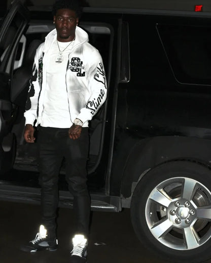 Slime Life Oversized Hoodie - Y2K Gothic Retro Zipper Sweatshirt with Flame Embroidery