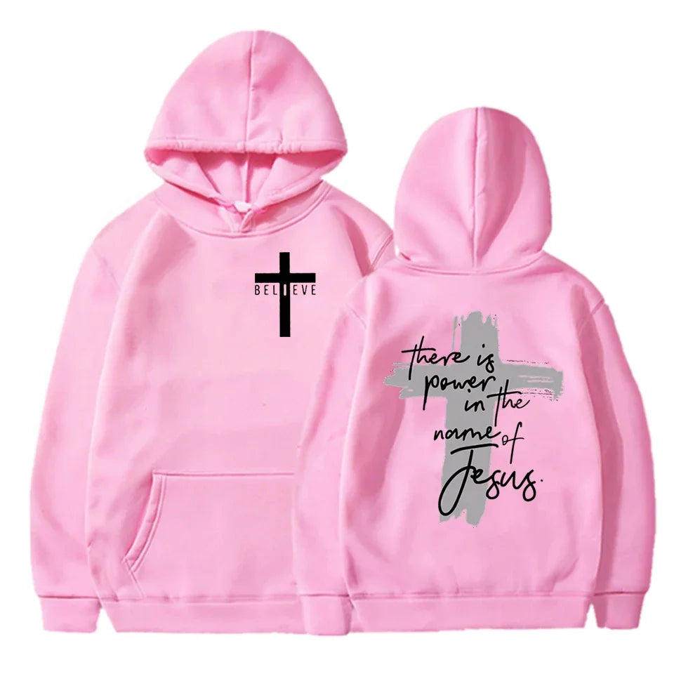 Power in the Name of Jesus Hoodie - Unisex Christian Faith Graphic Sweatshirt for Men & Women