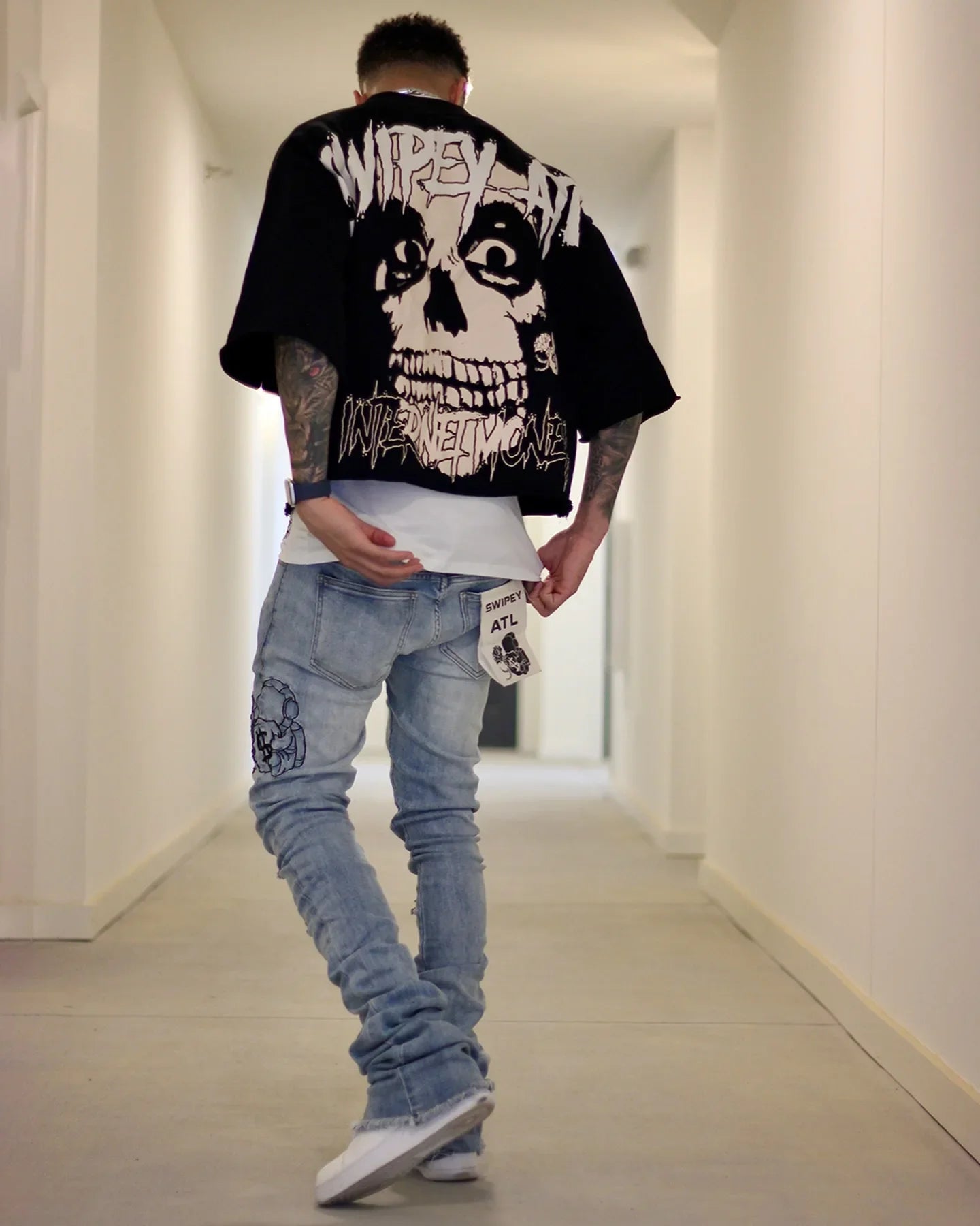Y2K Gothic Skull Graphic T-Shirt - Oversized Cotton Short Sleeve Tee for Men & Women