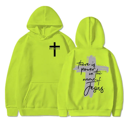 Power in the Name of Jesus Hoodie - Unisex Christian Faith Graphic Sweatshirt for Men & Women