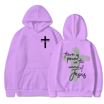 Power in the Name of Jesus Hoodie - Unisex Christian Faith Graphic Sweatshirt for Men & Women