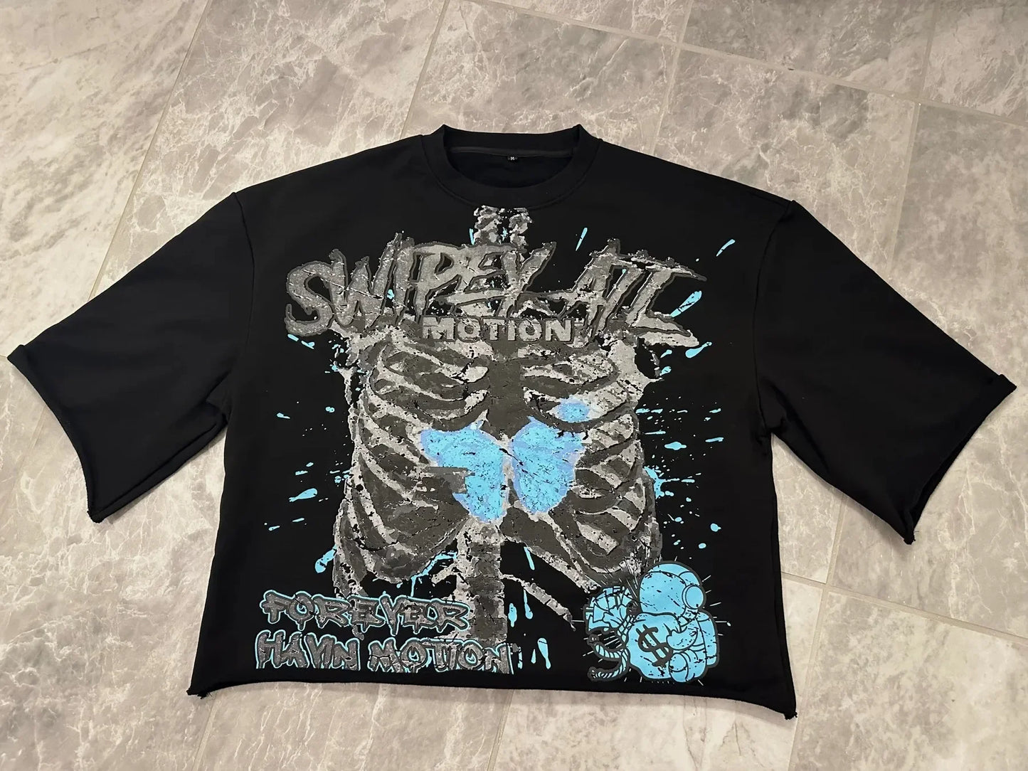 Y2K Gothic Skull Graphic T-Shirt - Oversized Cotton Short Sleeve Tee for Men & Women