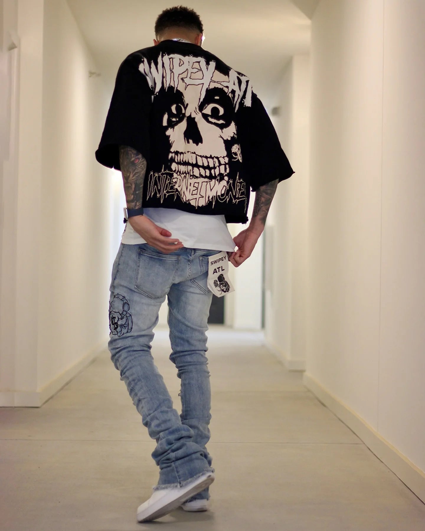 Y2K Gothic Skull Graphic T-Shirt - Oversized Cotton Short Sleeve Tee for Men & Women