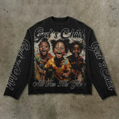 God's Child Loose Fit Long-Sleeved T-Shirt – Streetwear Style