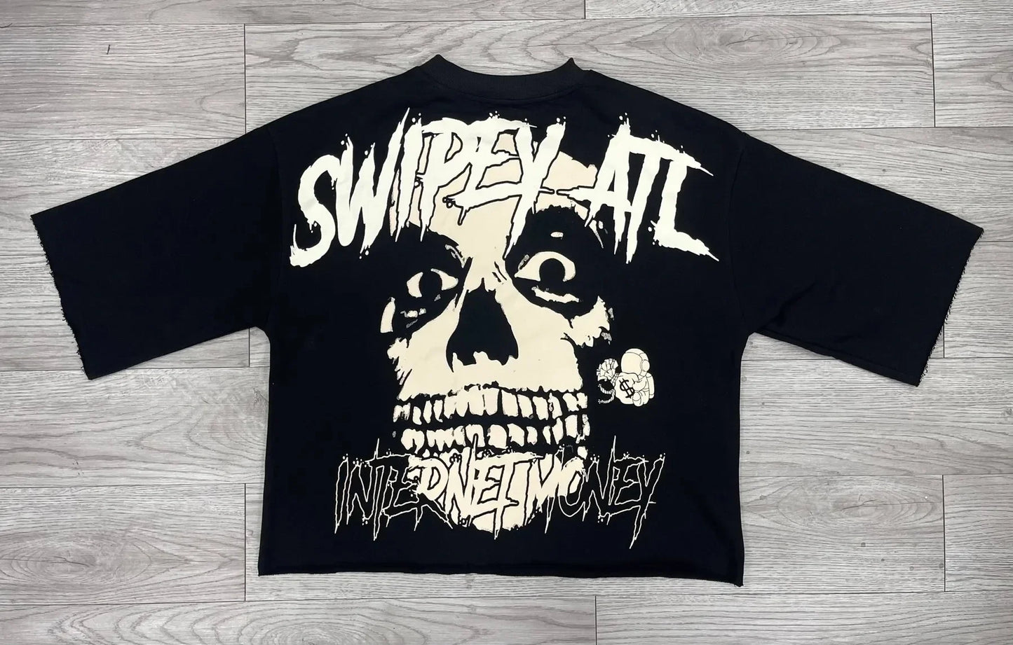 Y2K Gothic Skull Graphic T-Shirt - Oversized Cotton Short Sleeve Tee for Men & Women