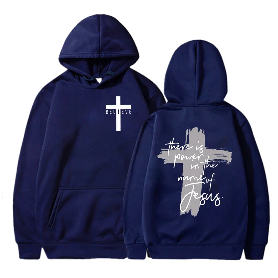 Power in the Name of Jesus Hoodie - Unisex Christian Faith Graphic Sweatshirt for Men & Women