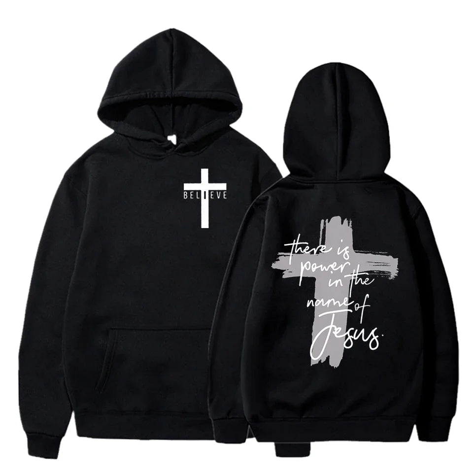 Power in the Name of Jesus Hoodie - Unisex Christian Faith Graphic Sweatshirt for Men & Women