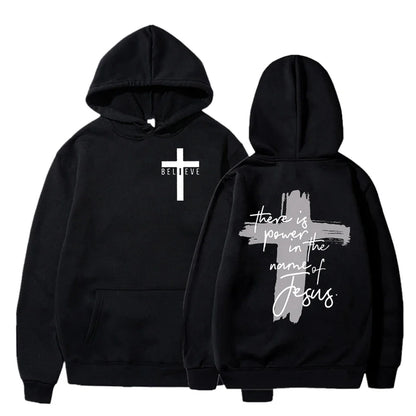 Power in the Name of Jesus Hoodie - Unisex Christian Faith Graphic Sweatshirt for Men & Women