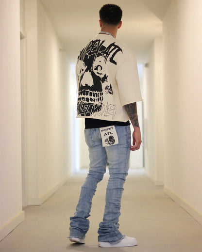 Y2K Gothic Skull Graphic T-Shirt - Oversized Cotton Short Sleeve Tee for Men & Women