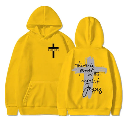 Power in the Name of Jesus Hoodie - Unisex Christian Faith Graphic Sweatshirt for Men & Women