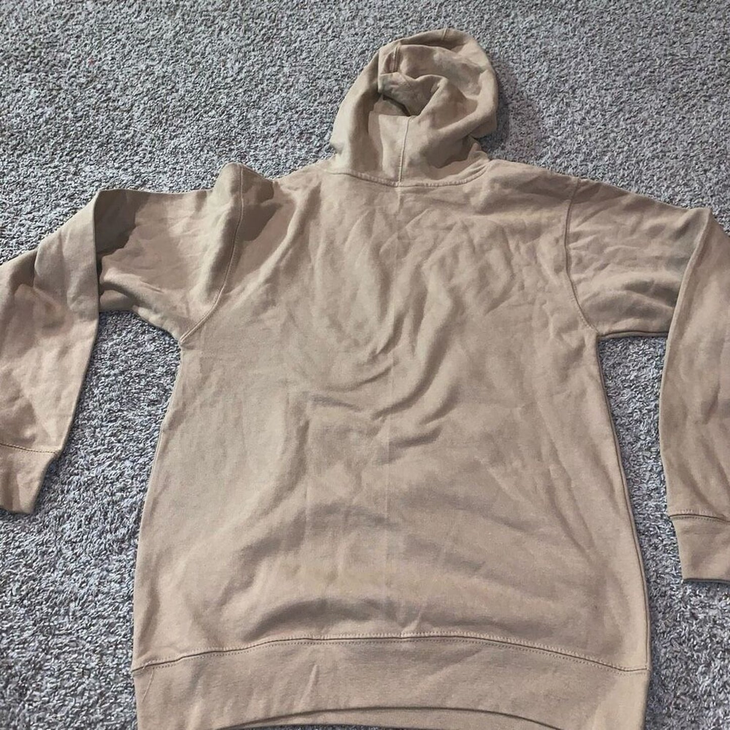 Women’s Tan Super Soft Comfortable Hoodie Red Graphic Print Size Small