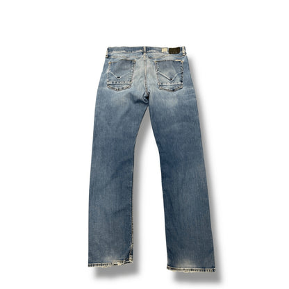 Hudson women’s Denim Blue Jeans Size 36 Byron Straight Zip Fly