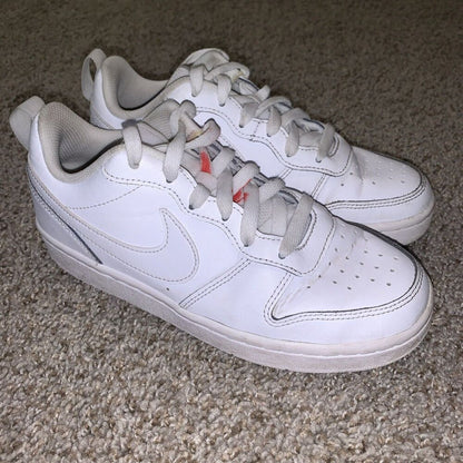Nike Court Borough Low 2 (GS) Shoes Triple White BQ5448-100 Youth Big Kids 4Y